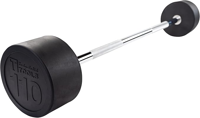 Body-Solid Rubber Coated Fixed Weights Straight Barbells- Weighted