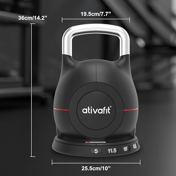 Ativafit 7 in 1 Adjustable Kettlebell 5-44lbs Adjustable
