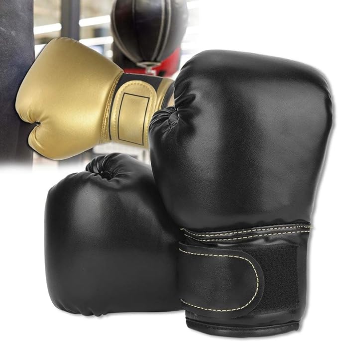 Boxing Gloves, PU Leather Taekwondo Gloves Professional Fighting Children Boxing Training Gloves Thickened Punching Sparring Training Mitts for Kids
