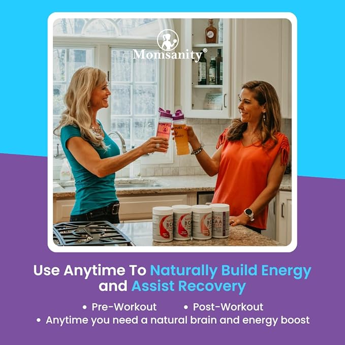BCAA Powder Preworkout for Women - Naturally Sweetened with Stevia, Erythritol, & Monk Fruit + Delicious Recipe Guide PDF | 40 Servings (Fruit Punch)