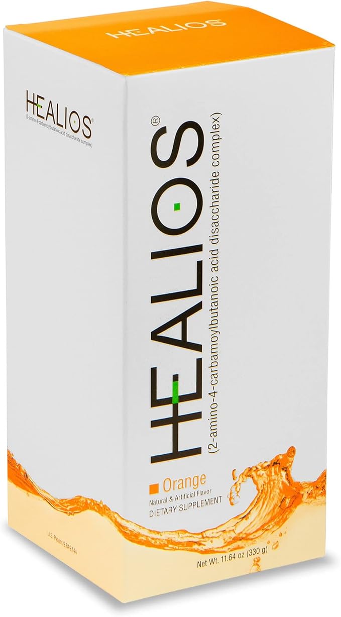 HEALIOS Orange Flavor Oral Health and Dietary Supplement, Powder Form, Naturally Sourced L-Glutamine Trehalose L-Arginine, 11.64 Ounces