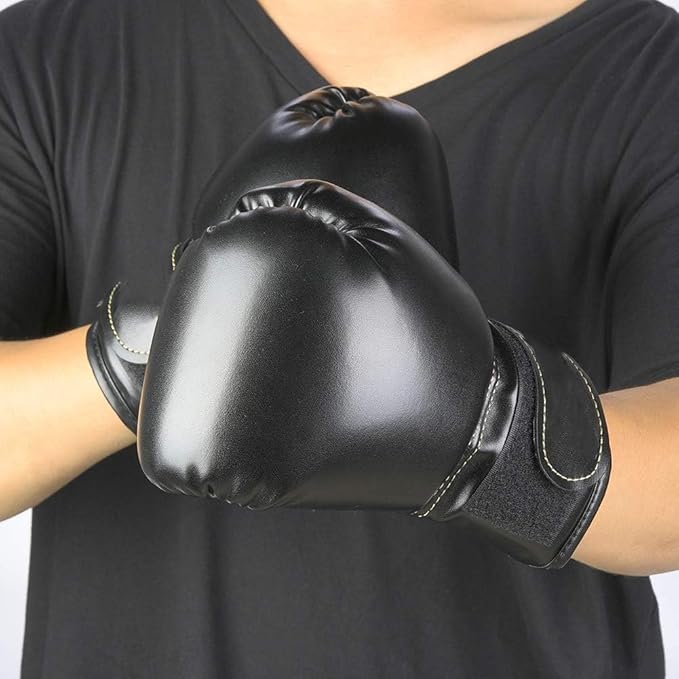 Boxing Gloves, PU Leather Taekwondo Gloves Professional Fighting Children Boxing Training Gloves Thickened Punching Sparring Training Mitts for Kids