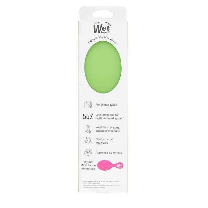 Wet Brush Original Detangler, Lime-a-rita (Summer Quencher), Ultra-Soft IntelliFlex Bristles Glide Through Tangles, Detangling Hair Brush (Wet & Dry), Women & Men, Limited Edition