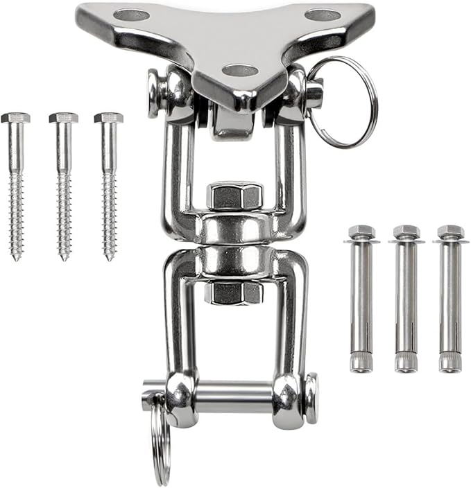 Stainless Steel 304 Heavy Bag Swing Hanger with 360° Rotation - 1200lb Capacity - Ideal for Punching Bag Ceiling Mount, Hammocks, Yoga, and Porch Swings