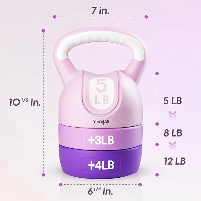 Yes4All Kettlebell Sets - Adjustable Kettlebell Set