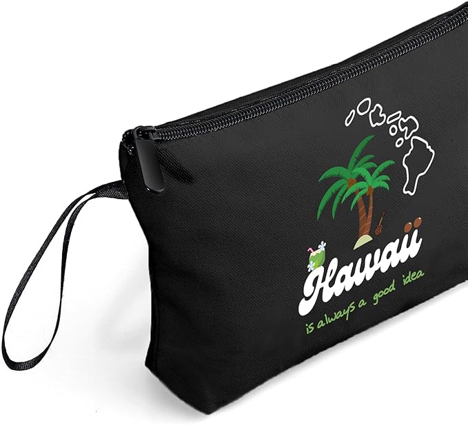 Hawaii Makeup Bag - Travel & Gift Set, Small Cosmetic Bag for Women, Perfect for Mom, Daughter, Sister, Friend or Coworker
