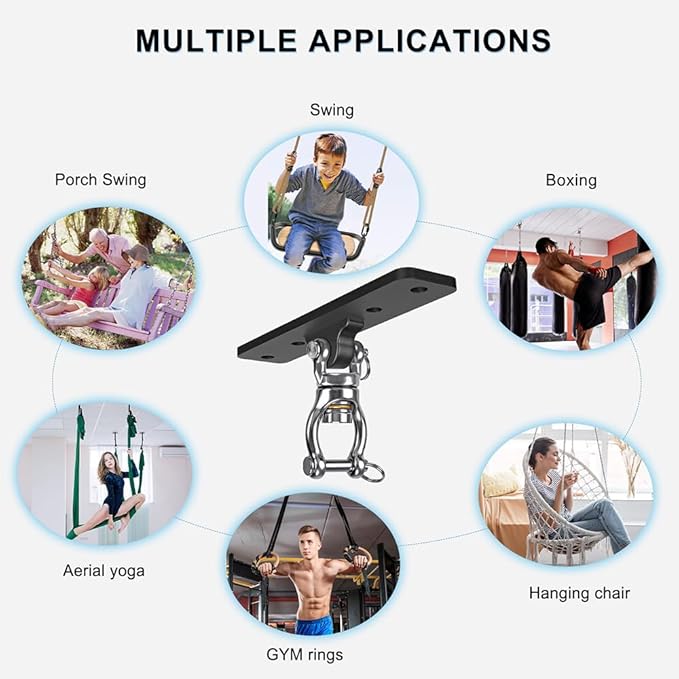 Kipika Heavy Bag Hanger - Heavy Duty Punching Bag Mount Steel Hanger Bracket, Ceiling Wall Mount Wood Beam Hook Holder for Boxing, Kickboxing, and Home Gym Fitness Equipment