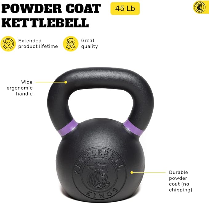 Kettlebell Kings Powder Coated Kettlebell Weights 5-90 LB