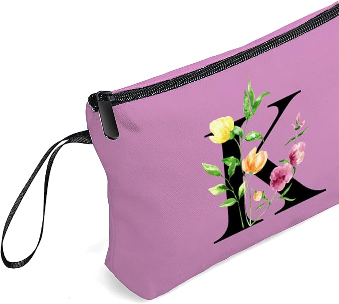 SEAMOON Birthday Thank You Appreciation Monogrammed Gifts for Mom Aunt Teacher Sister Friend Coworkers Bride Bridesmaid Makeup Cosmetic Bag with Mirror Mothers Day Christmas Graduation K