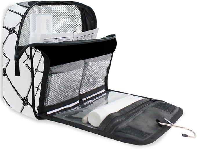 senya Hanging Travel Toiletry Bag Kit Boys Makeup Case Cosmetics Organizer for Men Women (Football)