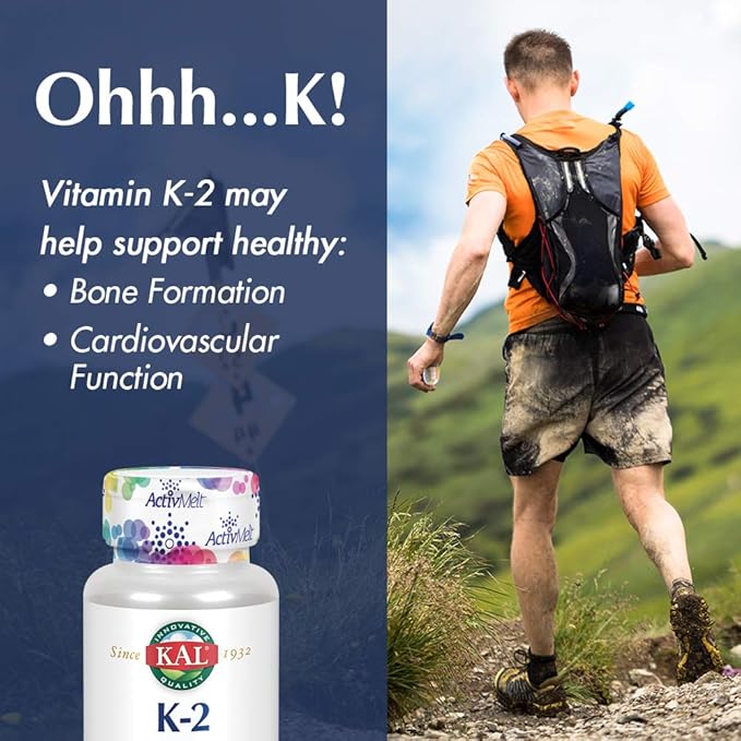 KAL K-2 Lemon Tablets, 100 Count | Pack of 2