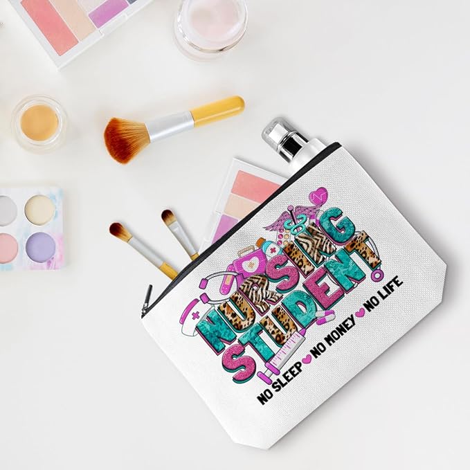 Inspirational Nurse Gifts RN Nurse Student Nurse Makeup Bag Cosmetic Bag Nurse Accessories for Work Nurse Bag for Women Nurse Nursing Graduation Gifts Birthday Christmas Nurse Week Appreciation Gift