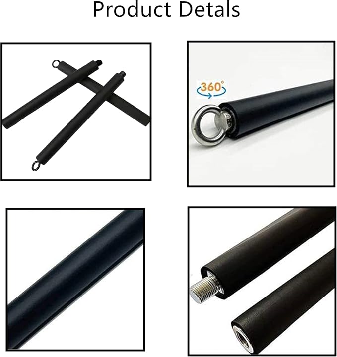 Resistance Band Bar 41Inch Workout 2 Carabineer