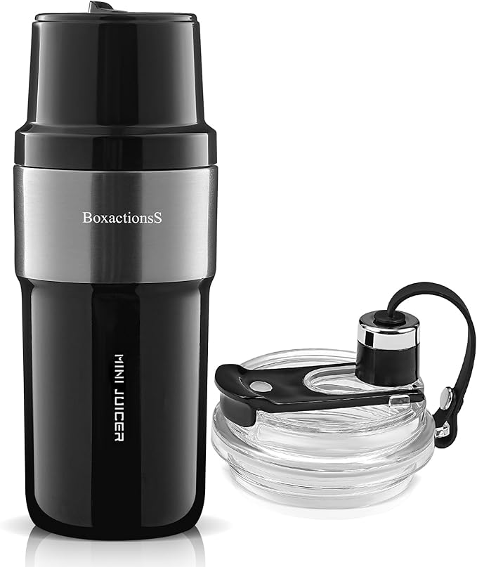 Flip Portable Blender,protein shaker,for-Smoothies, Shakes, Juicing,Egg white Powder,with Insulated Cup, USB Charging, Easy to Clean ,Black.