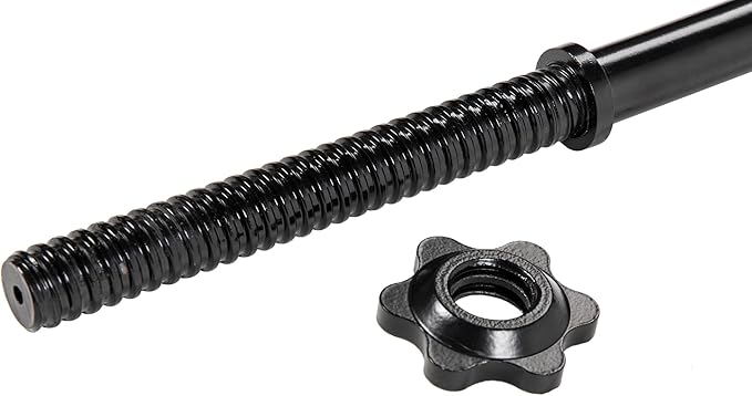 Signature Fitness Standard Threaded Curl Barbell Curl Bar 48 inch