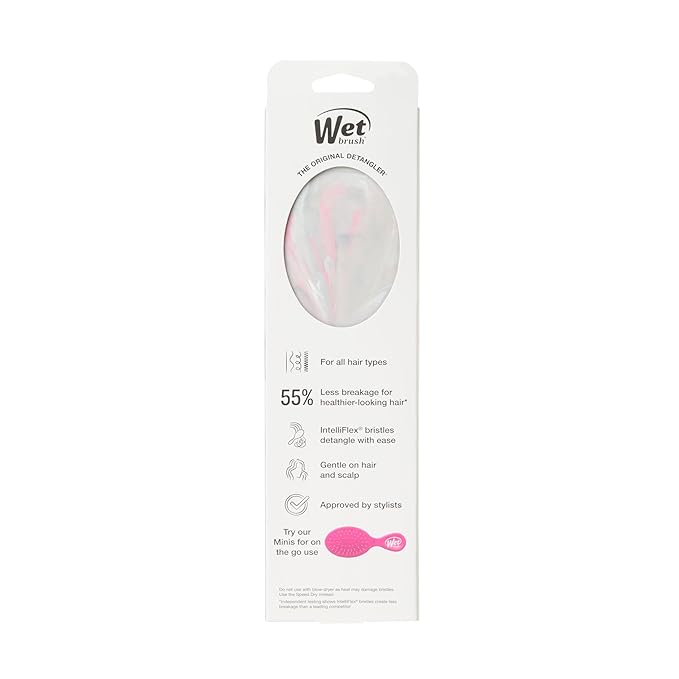 Wet Brush Original Detangler, Grey (Matte Marble), Ultra-Soft IntelliFlex Bristles Glide Through Tangles, Detangling Hair Brush (Wet & Dry), Women & Men, Limited Edition