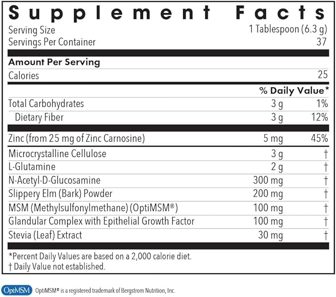 Allergy Research Group Perm A Vite Powder - Gut Health for Men & Women, Gut Assist, Gut Support, Gut Healing, L-Glutamine, Slippery Elm - 8.4 Oz