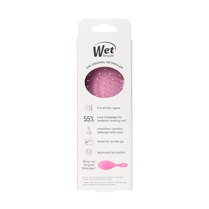 Wet Brush Mini Detangler Hair Brush, Ice Cream (Sun Days), Detangling Travel Hairbrush, Ultra-Soft IntelliFlex Bristles Glide Through Tangles with Ease, Pain-Free, All Hair Types