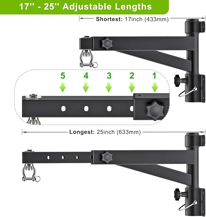 Kipika Heavy Bag Hanger Wall Mount Punching, Rotatable Heavy Duty Boxing Bag Bracket for Home Gym Indoor, Adjustable Length for Kickboxing Bag, Muay Thai Bag,Speed Bag