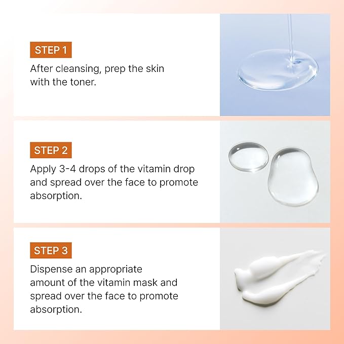 DearKlairs Ultimate Kit for Revitalizing Dull Skin, 2 Step Freshly Juiced vitamin Set, a mild and effective vitamin care routine