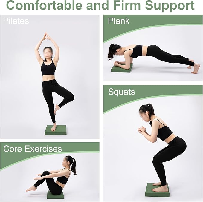 StrongTek Professional Foam Exercise Balance Pad - 15.8" 13" x 2", High-Density