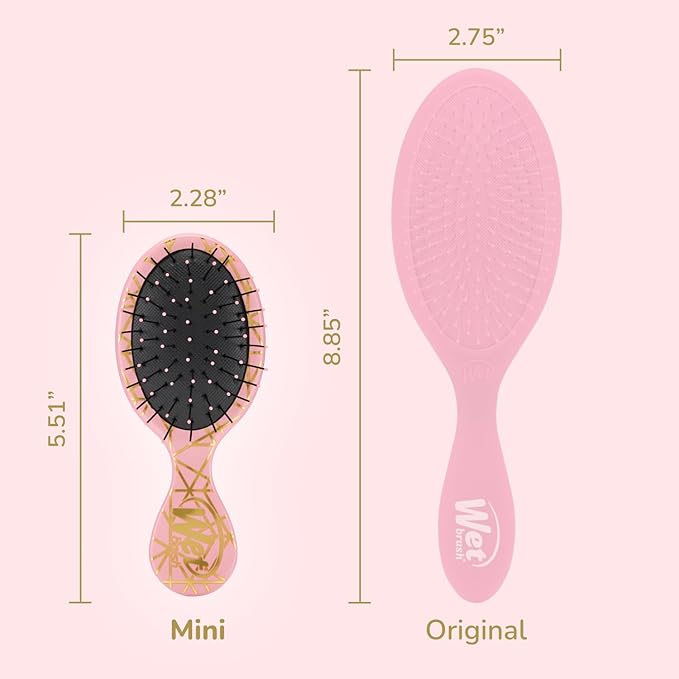 Wet Brush Mini Detangler Hair Brush, Peach