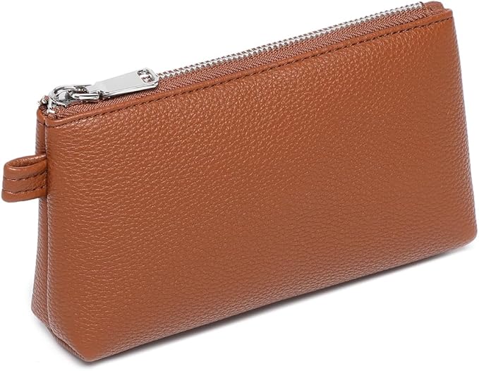 PU Leather Makeup Simple and Convenient Handbag Small Exquisite Storage Bag (Pu/Saddle Brown)