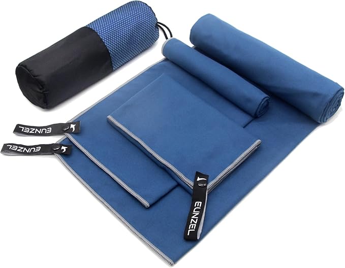 Eunzel Quick Dry Camping Towel 3 Size 1 Pack,Fast
