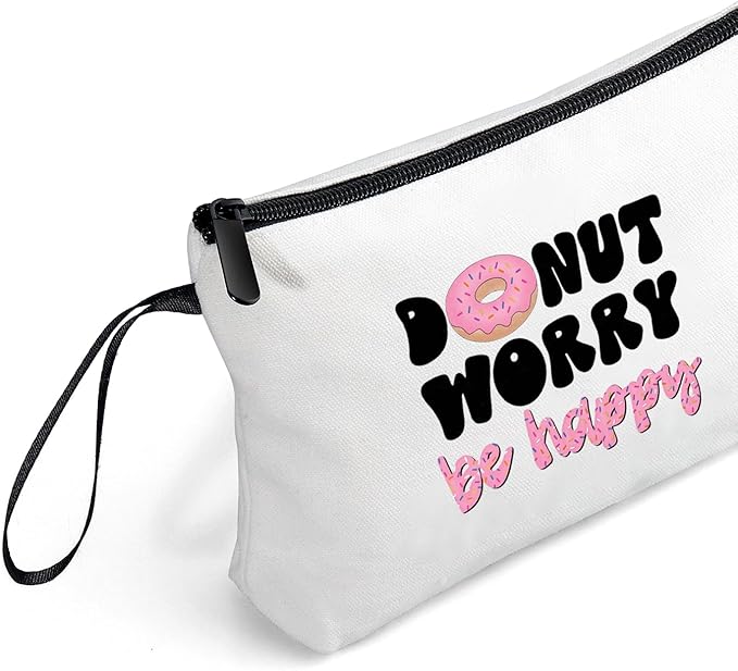 Donut Gifts - Fun & Inspirational Snack Makeup Bags for Women - Birthday, Christmas Gifts for Friend, Daughter, Sister, Bff