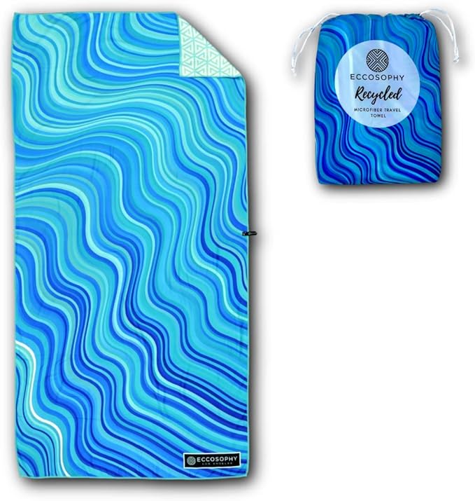 ECCOSOPHY Microfiber Beach Towel - Sand Free Towels 71x35 in