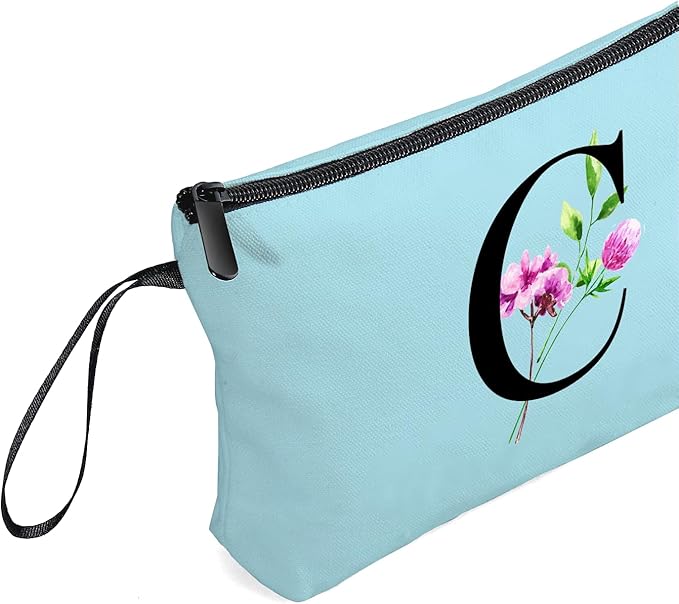 SEAMOON Birthday Thank You Appreciation Monogrammed Gifts for Mom Aunt Teacher Sister Friend Coworkers Bride Bridesmaid Makeup Cosmetic Bag with Mirror Mothers Day Christmas Graduation C