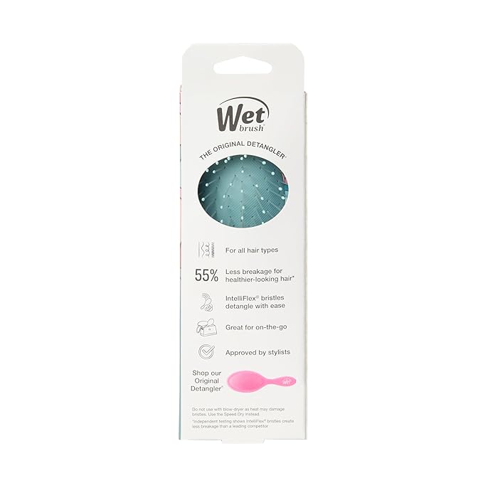 Wet Brush Mini Detangler Hair Brush, Rainbow (Sun Days), Detangling Travel Hairbrush, Ultra-Soft IntelliFlex Bristles Glide Through Tangles with Ease, Pain-Free, All Hair Types, Limited Edition