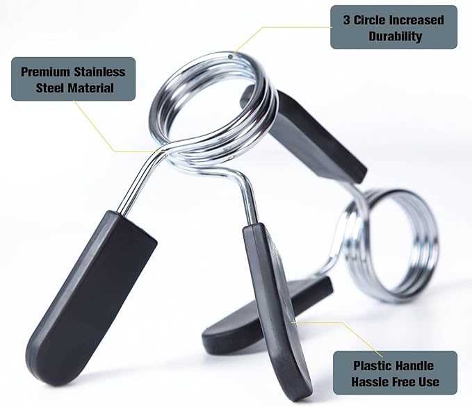 RitFit Olympic Barbell Clamps 2-Inch Spring