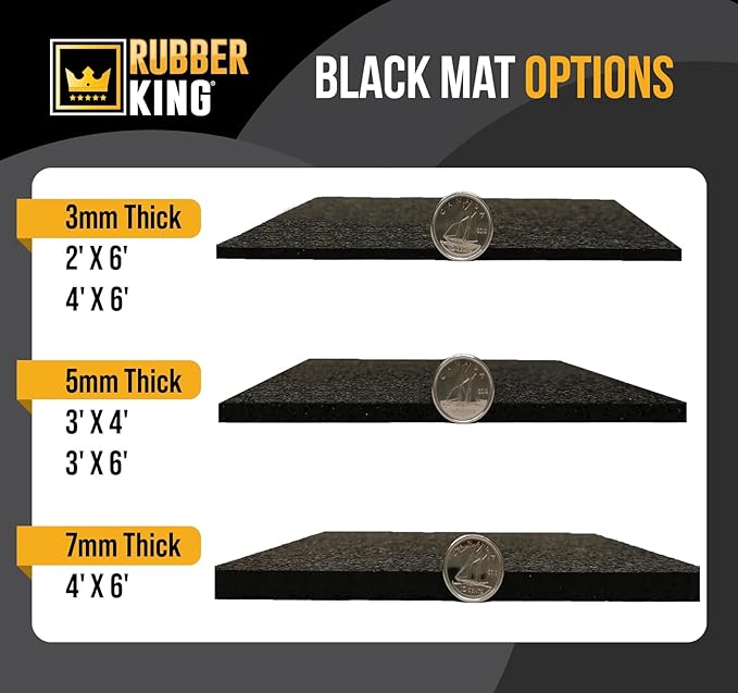 Rubber King Multi-Purpose Exercise Mat - 100% Recycled