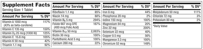 Centrum Silver Women 50+ Multivitamin, 275 Tablets Bundle with a Travel Pill Organizer, 8 Compartments Portable Pill Case, Color Khaki