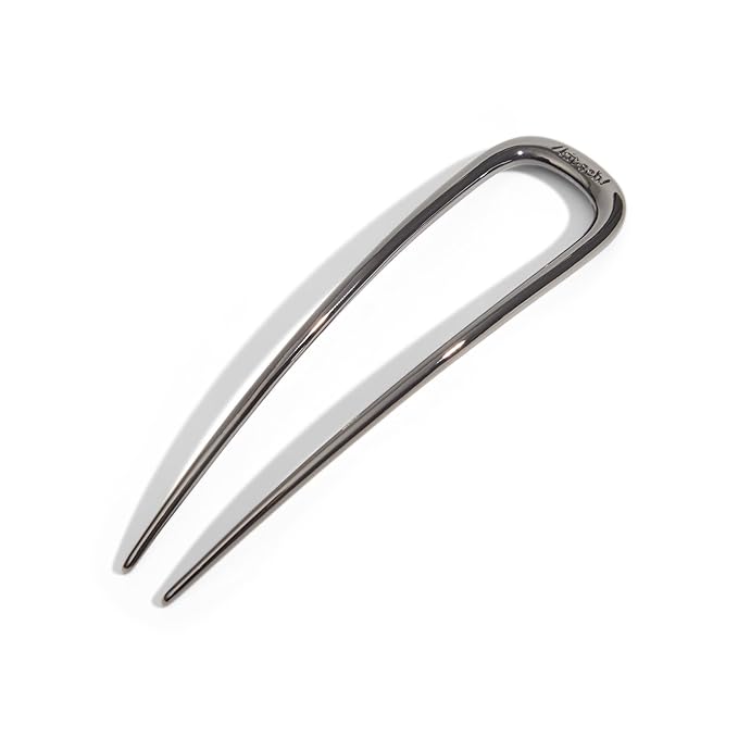 Kitsch Metal French Hair Pin for Women - Elegant Hair Accessories for Women, Ideal for Buns & French Twist, Designed for a Secure, Comfortable Fit - Hematite