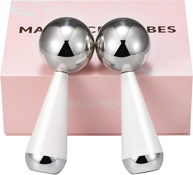 Cryo Sticks for Face - Facial Skin Care Tools for Women Face Eyes, Ice Globes-Cooling Massage Tools, Ice Globes for Face - 360 Rotating Unbreakable Stainless Steel Cooling Face Globes