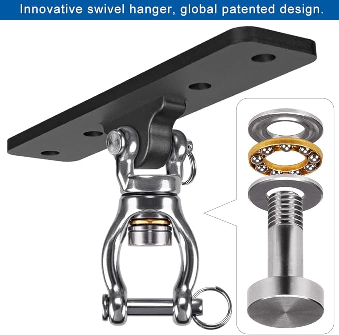 Kipika Heavy Bag Hanger - Heavy Duty Punching Bag Mount Steel Hanger Bracket, Ceiling Wall Mount Wood Beam Hook Holder for Boxing, Kickboxing, and Home Gym Fitness Equipment
