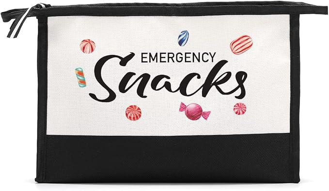 Snack Bag - Emergency Snacks Lover Gift for Girls & Women - Food Storage Bag - Birthday, Graduation & Christmas Gifts