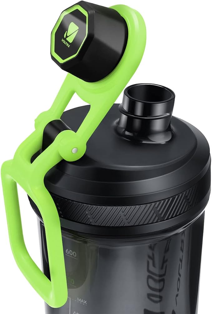 VOLTRX Shaker Bottle, Gallium USB C Rechargeable Electric Protein Shake Mixer, Shaker Cups for Protein Shakes and Meal Replacement Shakes, BPA Free, Made with Tritan, 24oz