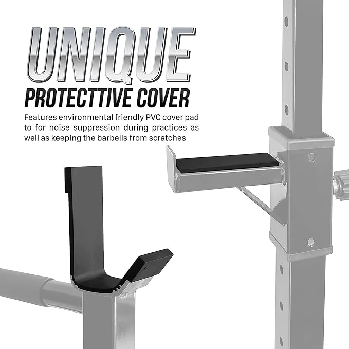 Yes4All Squat Rack for Home Gym, Adjustable Barbell Stand Rack, Multi-Function Weight Lifting, Dip Bar Station, Bench Press Rack Stand, Weight Plate Storage - Capacity Up to 600LBS
