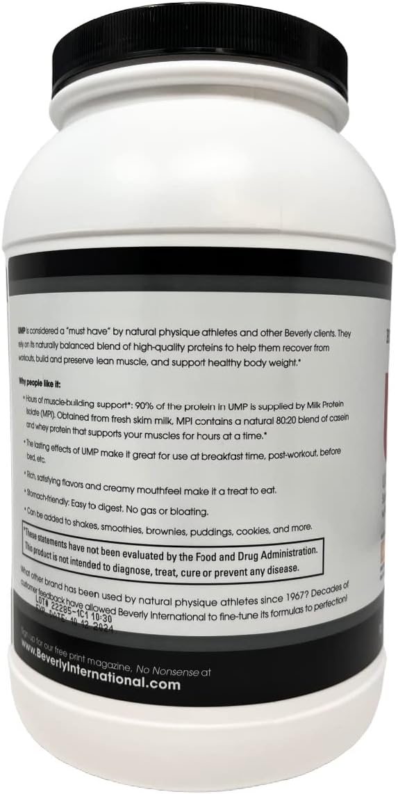 Beverly International UMP Protein Powder, Graham Cracker. Unique Whey-Casein Ratio Builds Lean Muscle Support. Easy to Digest. No Bloat. (32.8 oz) 2lb .8 oz