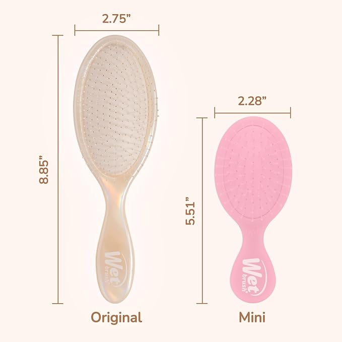 Wet Brush Original Detangler Hair Brush, Cream (Iridescence Icon), Ultra-Soft IntelliFlex Bristles, Detangling Bristles Glide Through Tangles, All Hair Types (Wet & Dry), Women & Men, Limited Edition