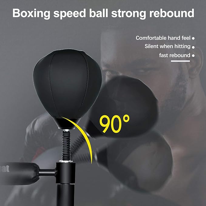 INNOLIFE Boxing Bar Heavy Duty Punching Speed Reflex Skills Training Free Standing Adjustable Height