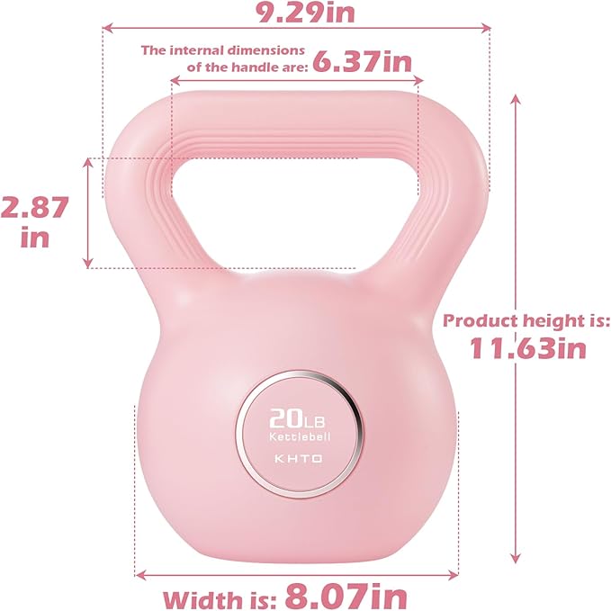 KHTO Kettlebells Fitness Exercise-Pink Strength Training Kettlebell Sets