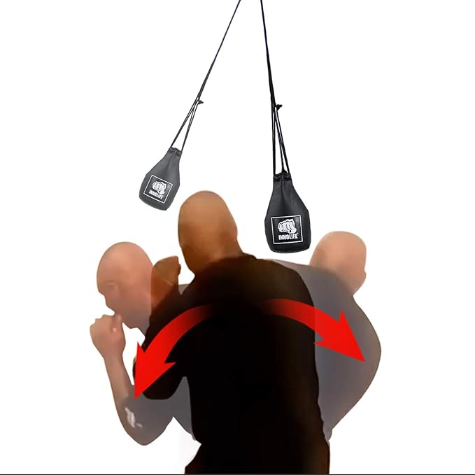 INNOLIFE Boxing Slip Bag, Boxing Dodge Hide Speed Bag Maize Ball Leather Ball for Reflex Training, Boxing, Kickboxing, MMA Pendulum Training