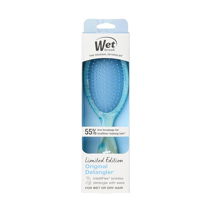Wet Brush Original Detangler, Green (Matte Marble), Ultra-Soft IntelliFlex Bristles Glide Through Tangles, Detangling Hair Brush (Wet & Dry), Women & Men, Limited Edition