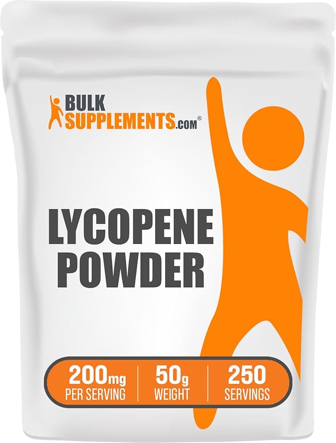 BulkSupplements.com Lycopene Powder - Lycopene Supplement, Lycopene 10mg - Antioxidants Supplement & Heart Health Supplement, Gluten Free, 200mg per Serving, 50g (1.8 oz)