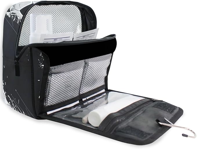 senya Hanging Travel Toiletry Bag Kit Boys Makeup Case Cosmetics Organizer for Men Women (Soccer Ball)