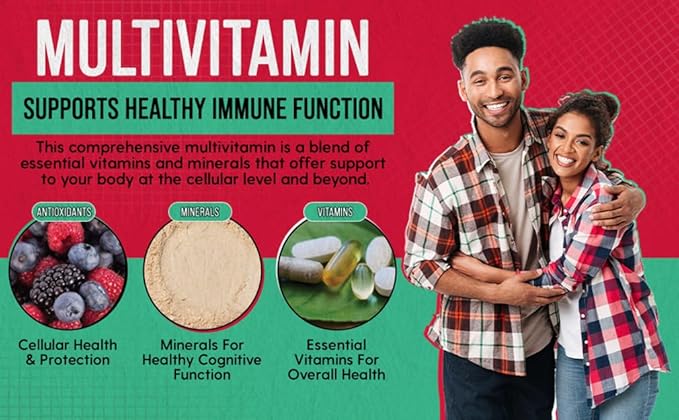 LIVELY VITAMIN CO. Multivitamin - 37 Vitamins Minerals and Extracts - Energy - Memory - Immune Function - Heart- Brain - Focus - Mood - Antioxidants - Dairy Gluten Soy Free - 120 Vegetarian Capsules